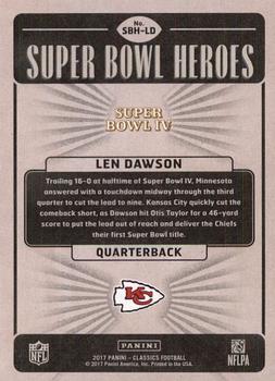 2017 Panini Classics - Super Bowl Heroes #SBH-LD Len Dawson Back