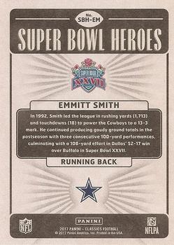 2017 Panini Classics - Super Bowl Heroes Gold #SBH-EM Emmitt Smith Back
