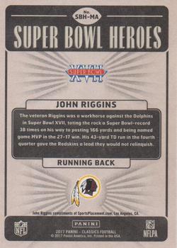 2017 Panini Classics - Super Bowl Heroes Gold #SBH-MA John Riggins Back