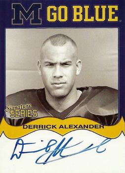 2002 TK Legacy Michigan Wolverines - Go Blue Autographs #MGB93 Derrick Alexander Front