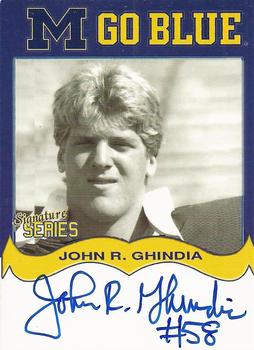 2002 TK Legacy Michigan Wolverines - Go Blue Autographs #MGB104 John R. Ghindia Front