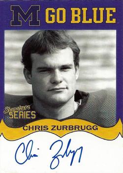 2002 TK Legacy Michigan Wolverines - Go Blue Autographs #MGB138 Chris Zurbrugg Front