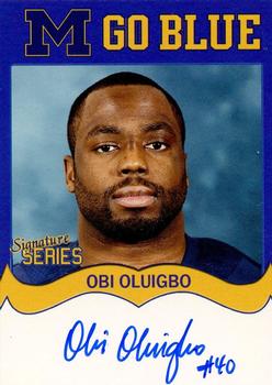 2002 TK Legacy Michigan Wolverines - Go Blue Autographs #MGB139 Obi Oluigbo Front