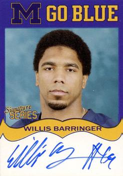 2002 TK Legacy Michigan Wolverines - Go Blue Autographs #MGB141 Willis Barringer Front