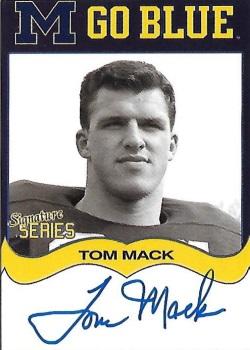 2002 TK Legacy Michigan Wolverines - Go Blue Autographs #MGB160 Tom Mack Front