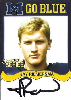 2002 TK Legacy Michigan Wolverines - Go Blue Autographs #MGB179 Jay Riemersma Front