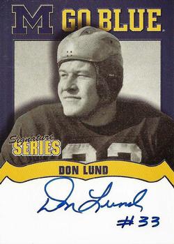 2002 TK Legacy Michigan Wolverines - Go Blue Autographs #MGB5 Don Lund Front