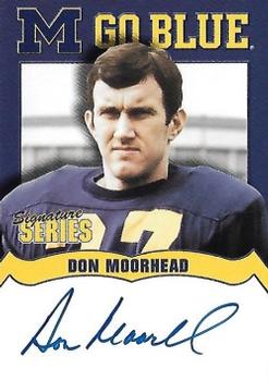2002 TK Legacy Michigan Wolverines - Go Blue Autographs #MGB19 Don Moorhead Front