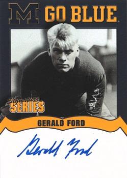 2002 TK Legacy Michigan Wolverines - Go Blue Autographs #MGB27 Gerald Ford Front
