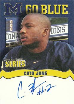 2002 TK Legacy Michigan Wolverines - Go Blue Autographs #MGB36 Cato June Front