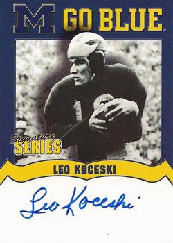 2002 TK Legacy Michigan Wolverines - Go Blue Autographs #MGB37 Leo Koceski Front