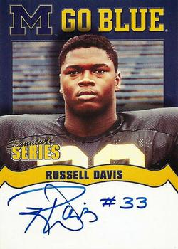 2002 TK Legacy Michigan Wolverines - Go Blue Autographs #MGB42 Russell Davis Front