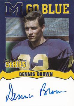 2002 TK Legacy Michigan Wolverines - Go Blue Autographs #MGB47 Dennis Brown Front