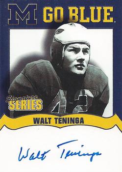 2002 TK Legacy Michigan Wolverines - Go Blue Autographs #MGB51 Walt Teninga Front