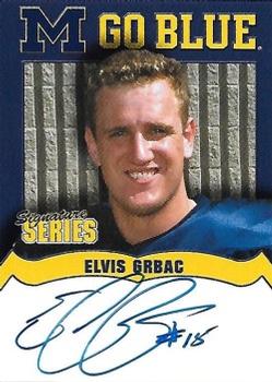 2002 TK Legacy Michigan Wolverines - Go Blue Autographs #MGB54 Elvis Grbac Front