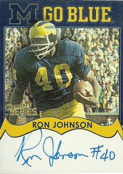 2002 TK Legacy Michigan Wolverines - Go Blue Autographs #MGB57 Ron Johnson Front