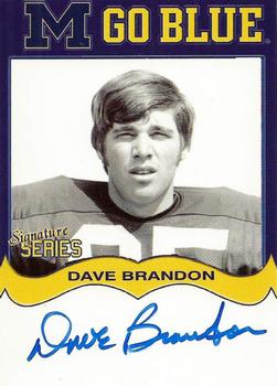 2002 TK Legacy Michigan Wolverines - Go Blue Autographs #MGB84 Dave Brandon Front