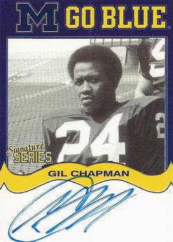 2002 TK Legacy Michigan Wolverines - Go Blue Autographs #MGB85 Gil Chapman Front