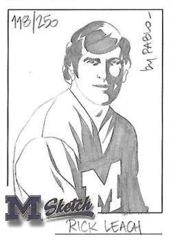 2002 TK Legacy Michigan Wolverines - Hand Drawn Sketches #NNO Rick Leach Front