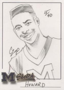 2002 TK Legacy Michigan Wolverines - Hand Drawn Sketches #NNO Desmond Howard Front