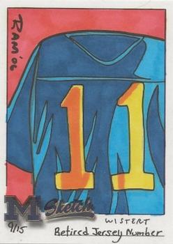2002 TK Legacy Michigan Wolverines - Hand Drawn Sketches #NNO Jersey #11 Front