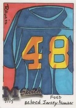 2002 TK Legacy Michigan Wolverines - Hand Drawn Sketches #NNO Jersey #48 Front