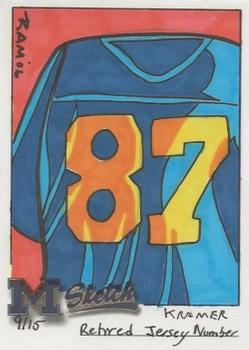 2002 TK Legacy Michigan Wolverines - Hand Drawn Sketches #NNO Jersey #87 Front
