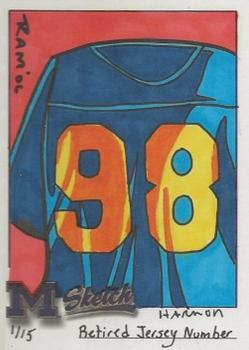 2002 TK Legacy Michigan Wolverines - Hand Drawn Sketches #NNO Jersey #98 Front