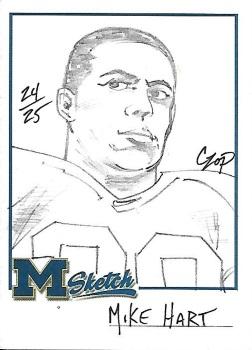 2002 TK Legacy Michigan Wolverines - Hand Drawn Sketches #NNO Mike Hart Front
