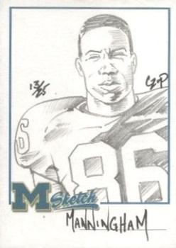 2002 TK Legacy Michigan Wolverines - Hand Drawn Sketches #NNO Mario Manningham Front