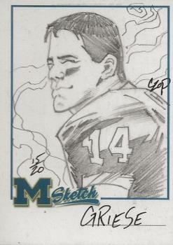 2002 TK Legacy Michigan Wolverines - Hand Drawn Sketches #NNO Brian Griese Front