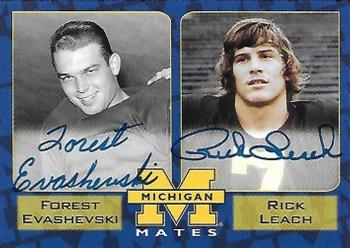 2002 TK Legacy Michigan Wolverines - Mates Autographs #MM3 Forest Evashevski / Rick Leach Front