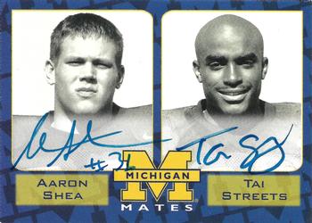 2002 TK Legacy Michigan Wolverines - Mates Autographs #MM7 Aaron Shea / Tai Streets Front
