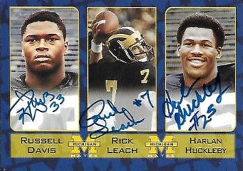 2002 TK Legacy Michigan Wolverines - Mates Autographs #MM15 Russell Davis / Harlan Huckleby / Rick Leach Front