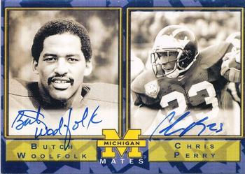 2002 TK Legacy Michigan Wolverines - Mates Autographs #MM21 Chris Perry / Butch Woolfolk Front