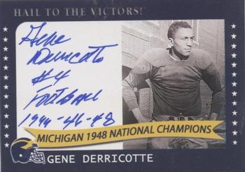 2002 TK Legacy Michigan Wolverines - National Champions Autographs #1948I Gene Derricotte Front