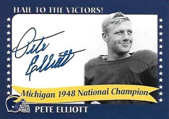 2002 TK Legacy Michigan Wolverines - National Champions Autographs #1948A Pete Elliott Front