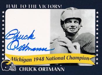 2002 TK Legacy Michigan Wolverines - National Champions Autographs #1948C Chuck Ortmann Front