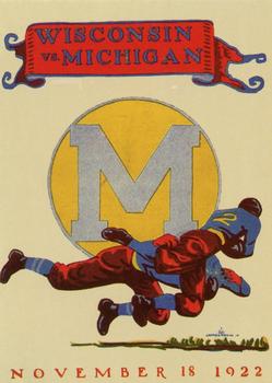 2002 TK Legacy Michigan Wolverines - Program Covers #PC28 1922 vs Wisconsin Front