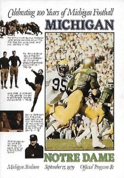 2002 TK Legacy Michigan Wolverines - Program Covers #PC54 1979 vs Notre Dame Front