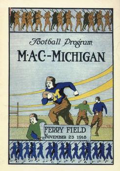 2002 TK Legacy Michigan Wolverines - Program Covers #PC2 1918 vs. Michigan Agricultural College Front