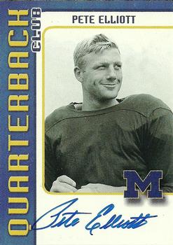 2002 TK Legacy Michigan Wolverines - Quarterback Club Autographs #QB4 Pete Elliott Front