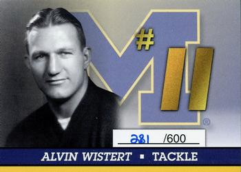 2002 TK Legacy Michigan Wolverines - Retired Numbers #RN3 Alvin Wistert Front