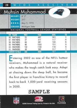 2002 Donruss - Samples #28 Muhsin Muhammad Back