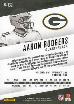 2017 Panini Prestige - Xtra Points Red #132 Aaron Rodgers Back