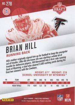 2017 Panini Prestige - Xtra Points Red #278 Brian Hill Back