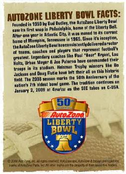 2008 AutoZone Liberty Bowl Legends #1 Joe Paterno Back
