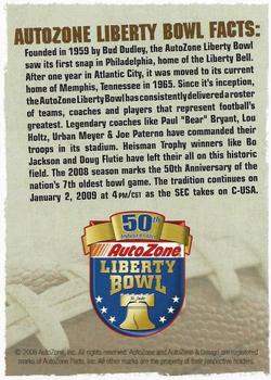 2008 AutoZone Liberty Bowl Legends #6 Doug Flutie Back