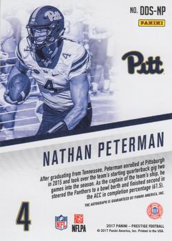 2017 Panini Prestige - Draft Day Signatures #DDS-NP Nathan Peterman Back