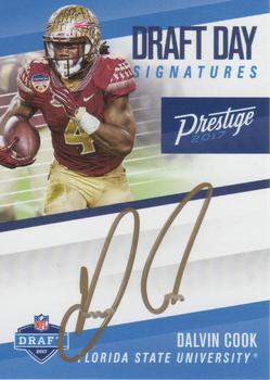 2017 Panini Prestige - Draft Day Signatures Gold #DDS-DC Dalvin Cook Front